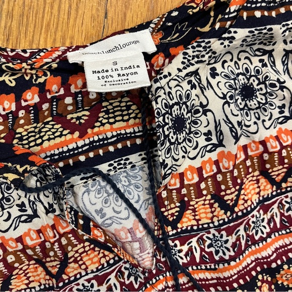 Beach Lunch Lounge NWT Boho Shift Dress Beach Cover Up Size Small - Picture 5 of 8